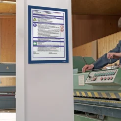 New Infoframe DURAFRAME 9.5 in. x 12 in. Self Adhesive Double Sided Sign Holder - Dark Blue Frame (2/Pack) Office Furniture & Lighting