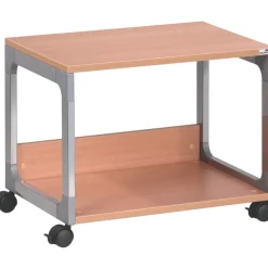 Online System 48 23.6 in. x 18.7 in. x 17 in. 2 Shelves Metal Multi-Function Trolley - Beech Utility Carts