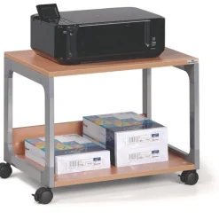 Online System 48 23.6 in. x 18.7 in. x 17 in. 2 Shelves Metal Multi-Function Trolley - Beech Utility Carts