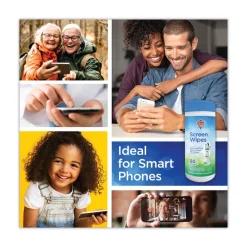 Online 5 in. x 7 in. Cloth Premoistened Monitor Cleaning Wipes - White Cleaning & Janitorial Supplies