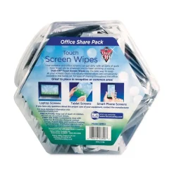 Online 1 Jar, 200 Individual 5 in. x 7-3/4 in. Touch Screen Wipe Packets Cleaning & Janitorial Supplies