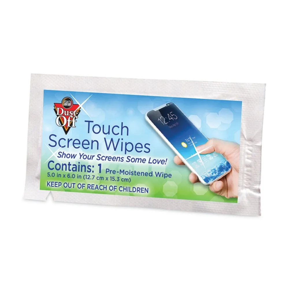 Online 1 Jar, 200 Individual 5 in. x 7-3/4 in. Touch Screen Wipe Packets Cleaning & Janitorial Supplies