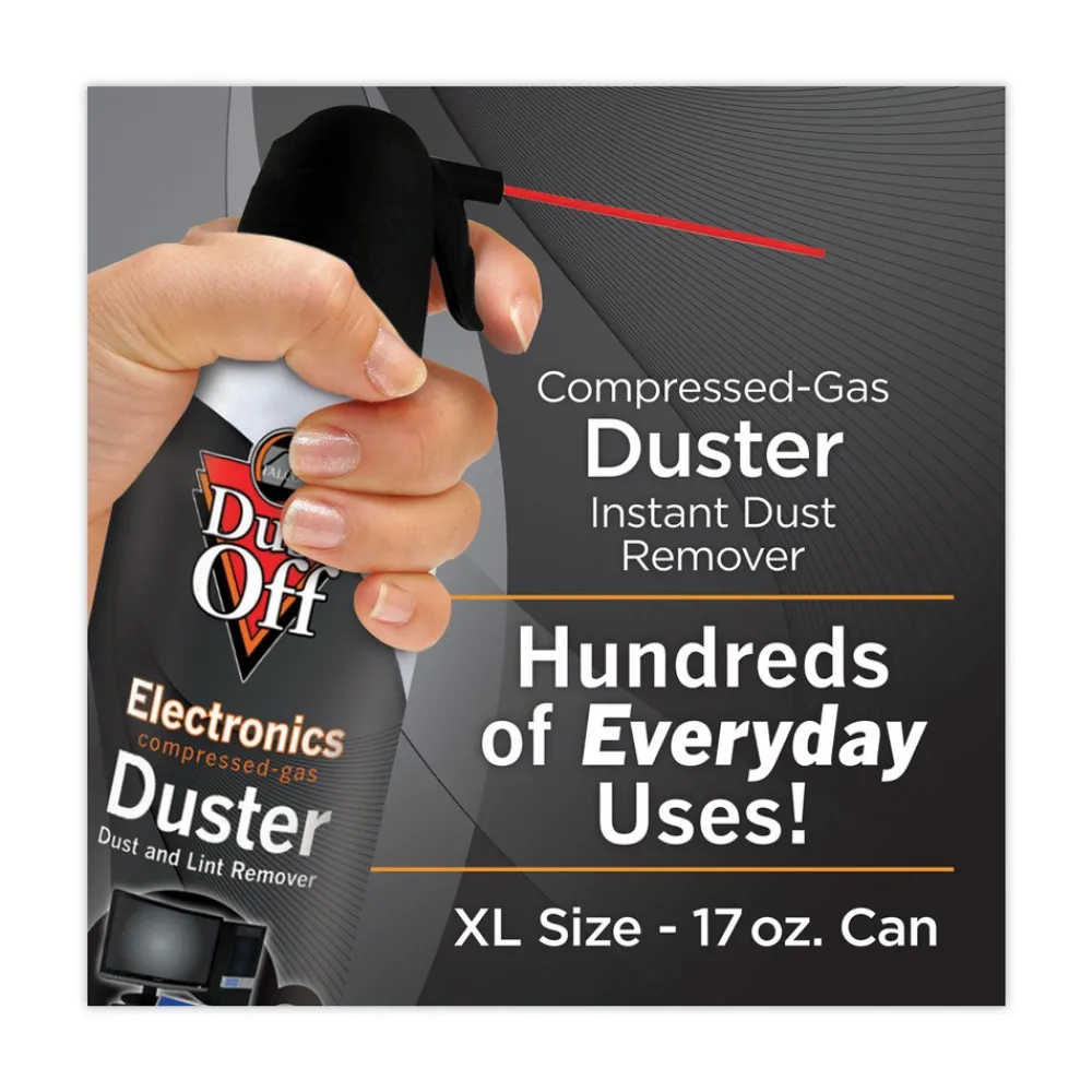Sale 17 oz. Can Disposable Compressed Air Duster (2/Pack) Office Accessories