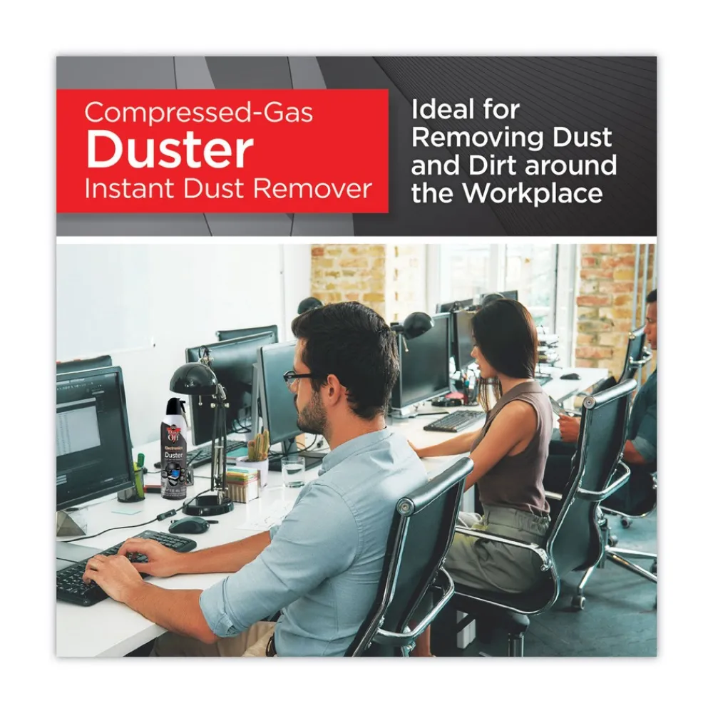 Sale 17 oz. Can Disposable Compressed Air Duster (2/Pack) Office Accessories