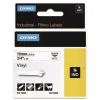0.75 in. x 18 ft. Rhino Permanent Vinyl Industrial Label Tape - White/Black Print Labels & Label Makers