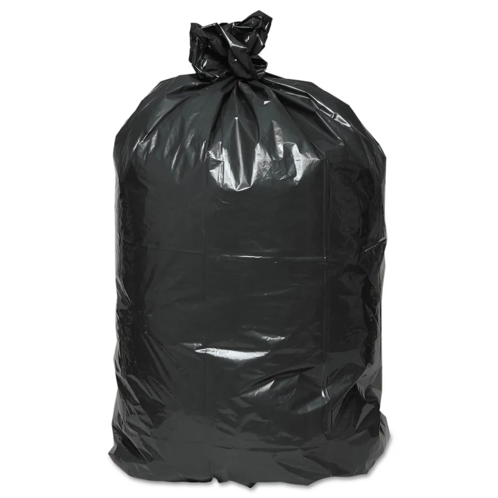 Discount 40 in. x 46 in. 45 gal. 1.65 mil Linear Low Density Recycled Can Liners - Black (100/Carton) Trash & Waste Bins