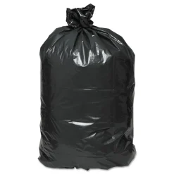 Best 33 in. x 39 in. 33-Gallon 1.65 mil. Linear Low Density Recycled Can Liners - Black (100/Carton) Trash & Waste Bins