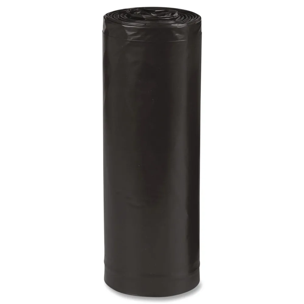 Clearance 43 in. x 47 in. 56-Gallon 2 mil. Linear Low Density Recycled Can Liners - Black (100/Carton) Trash & Waste Bins