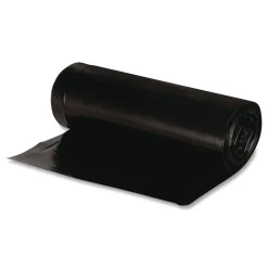 Online 24 in. x 23 in. 10-Gallon 0.85 mil. Linear Low Density Recycled Can Liners - Black (500/Carton) Trash & Waste Bins