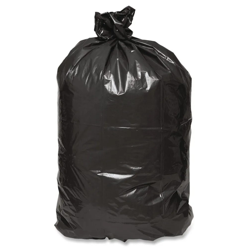 Online 24 in. x 23 in. 10-Gallon 0.85 mil. Linear Low Density Recycled Can Liners - Black (500/Carton) Trash & Waste Bins