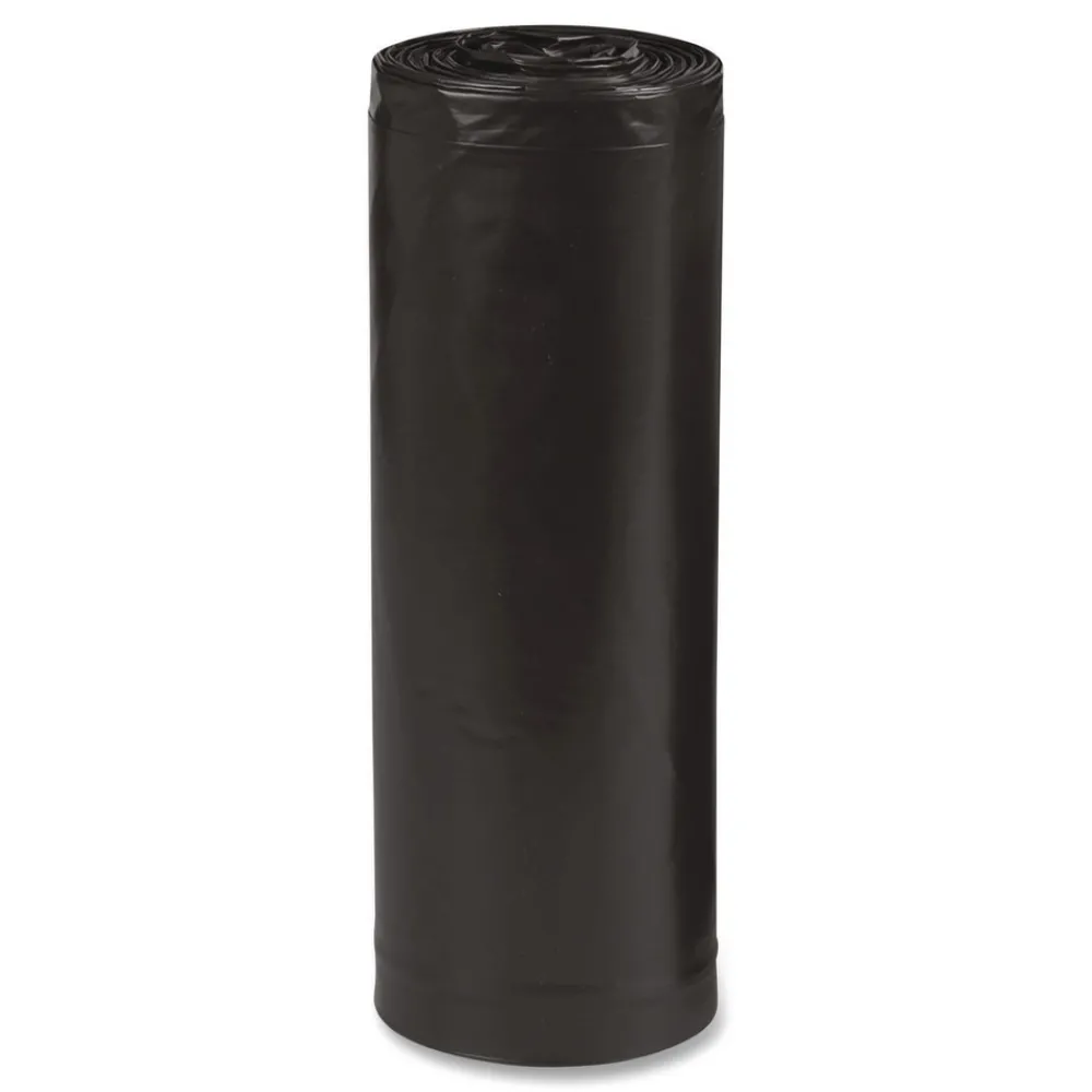 Hot 33 in. x 39 in. 33-Gallon 1.25 mil. Linear Low Density Recycled Can Liners - Black (100/Carton) Trash & Waste Bins