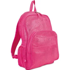 Outlet 12 in. x 5 in. x 18 in. Polyester Mesh Backpack Fits Devices Up to 17 in. - Clear/English Rose Office Electronics & Batteries