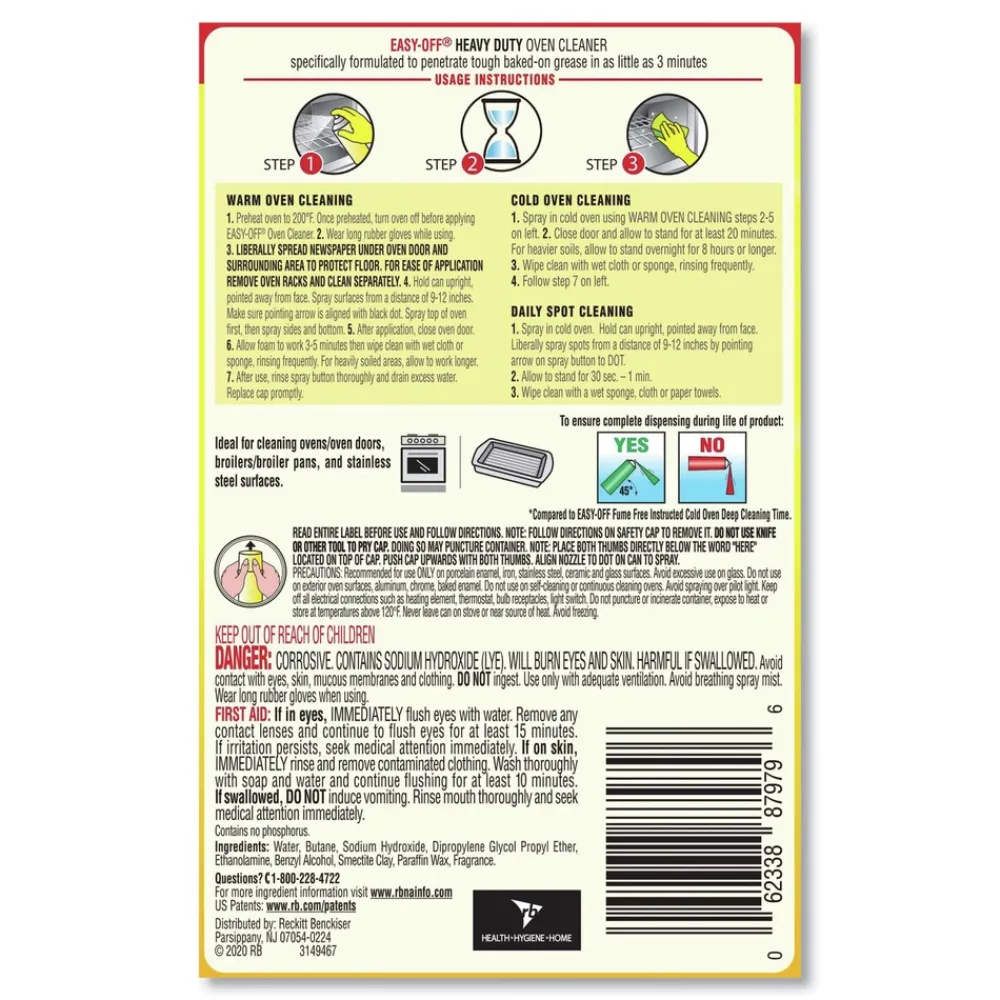 Hot 14.5 oz. Aerosol Spray Heavy Duty Foam Oven Cleaner - Fresh Scent (12/Carton) Cleaning & Janitorial Supplies