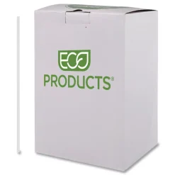 Sale 7.75 in. 6 millimeter Diameter Jumbo Wrapped Paper Straw - White (3000/Carton) Tabletop And Serveware