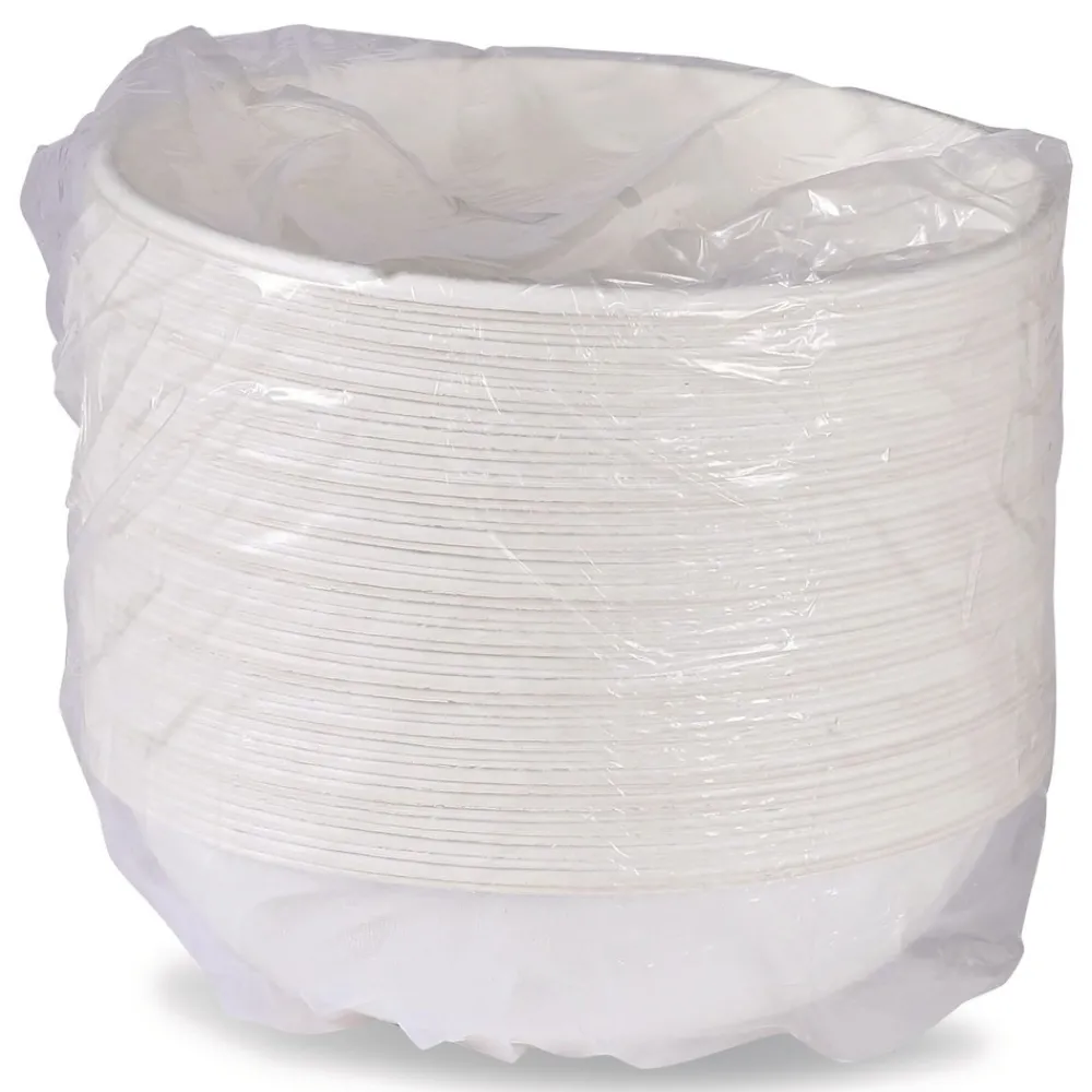 32 oz. Vanguard Renewable and Compostable Sugarcane Bowls - White (400/Carton) Tabletop And Serveware