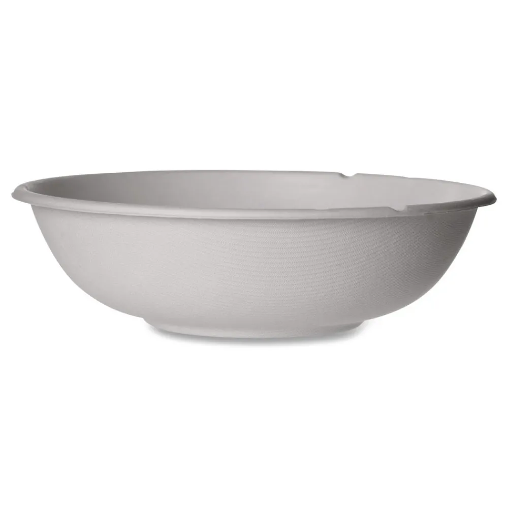 32 oz. Vanguard Renewable and Compostable Sugarcane Bowls - White (400/Carton) Tabletop And Serveware