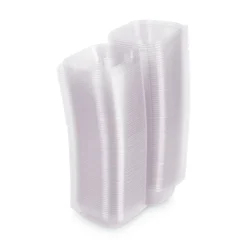 EP-LC6 6 in. x 6 in. x 3 in. Renewable and Compostable Plastic Clamshell Hinged Food Containers - Clear (240/Carton) Tabletop And Serveware