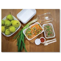 Sale EP-SCRC16LID WorldView 7.5 in. x 5 in. x 1.6 in. Plastic 100 Percent Recycled Content Lid - Clear (400/Carton) Tabletop And Serveware