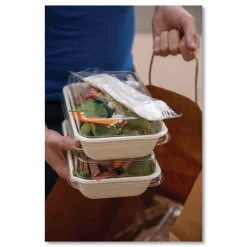 Sale EP-SCRC16LID WorldView 7.5 in. x 5 in. x 1.6 in. Plastic 100 Percent Recycled Content Lid - Clear (400/Carton) Tabletop And Serveware