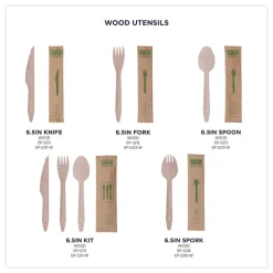 New General Purpose Fork Wood Cutlery - Natural (500/Carton) Tabletop And Serveware