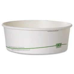 GreenStripe 7.28 in. Diameter x 2.48 in. 32 oz. Paper Food Containers - White (300/Carton) Tabletop And Serveware