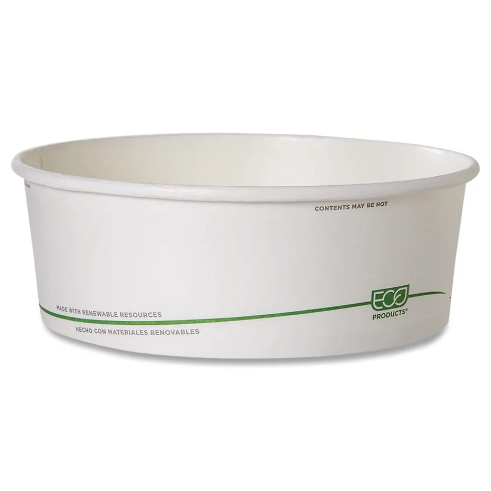 GreenStripe 7.28 in. Diameter x 2.48 in. 32 oz. Paper Food Containers - White (300/Carton) Tabletop And Serveware