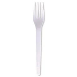 Sale Plantware CPLA Cutlery Fork - White (1000/Carton) Tabletop And Serveware