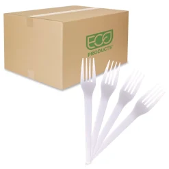 Sale Plantware CPLA Cutlery Fork - White (1000/Carton) Tabletop And Serveware