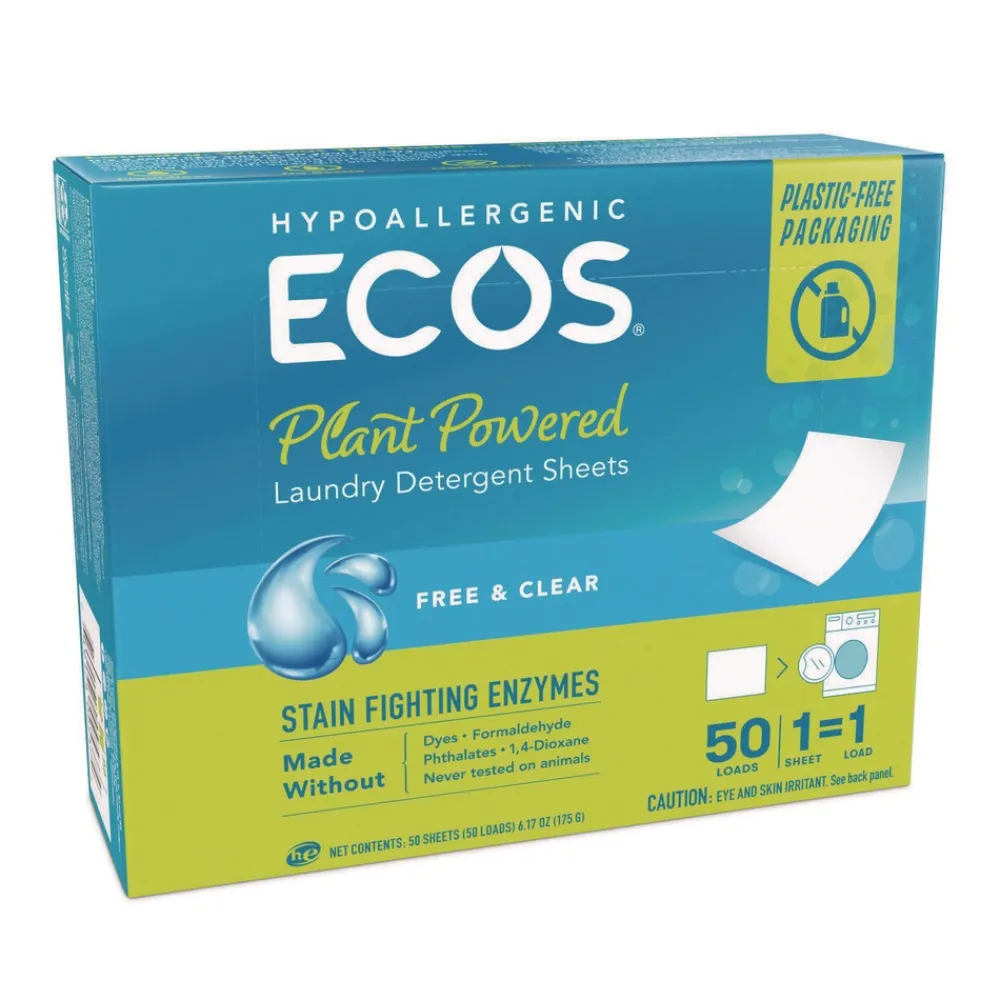 Best 953710CT Liquidless Laundry Detergent Sheets - Free and Clear (10/Carton) Cleaning & Janitorial Supplies