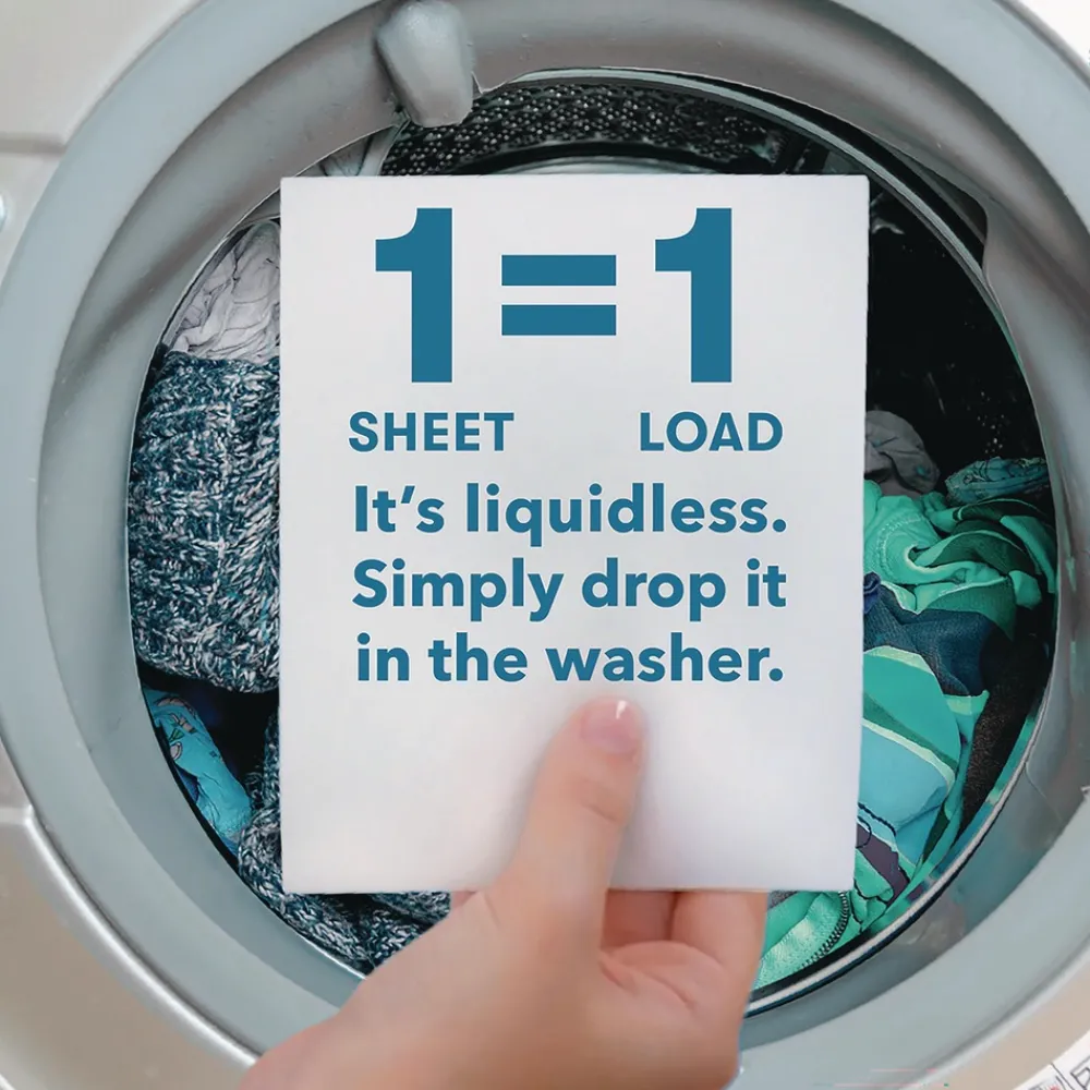 Best 953710CT Liquidless Laundry Detergent Sheets - Free and Clear (10/Carton) Cleaning & Janitorial Supplies