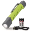 Rechargeable Lithium-Ion Pro Series Inspection Light with 2 AAA Batteries - Gray/Green Flashlights