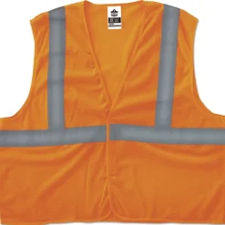 Sale GloWear 8205HL Type R Class 2 Super Econo Mesh Vest - 4X-Large to 5X-Large Orange Safety Vests