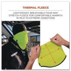 Online N-Ferno 6960 One Size Fits Most Fleece Neck Gaiter - Hi-Vis Lime Masks