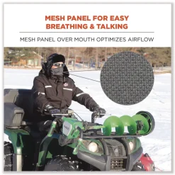 Outlet N-Ferno 6823 One Size Fits Most Fleece Hinged Balaclava Face Mask - Lime Masks