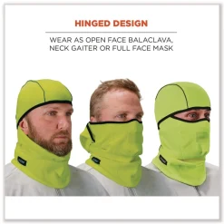 Outlet N-Ferno 6823 One Size Fits Most Fleece Hinged Balaclava Face Mask - Lime Masks