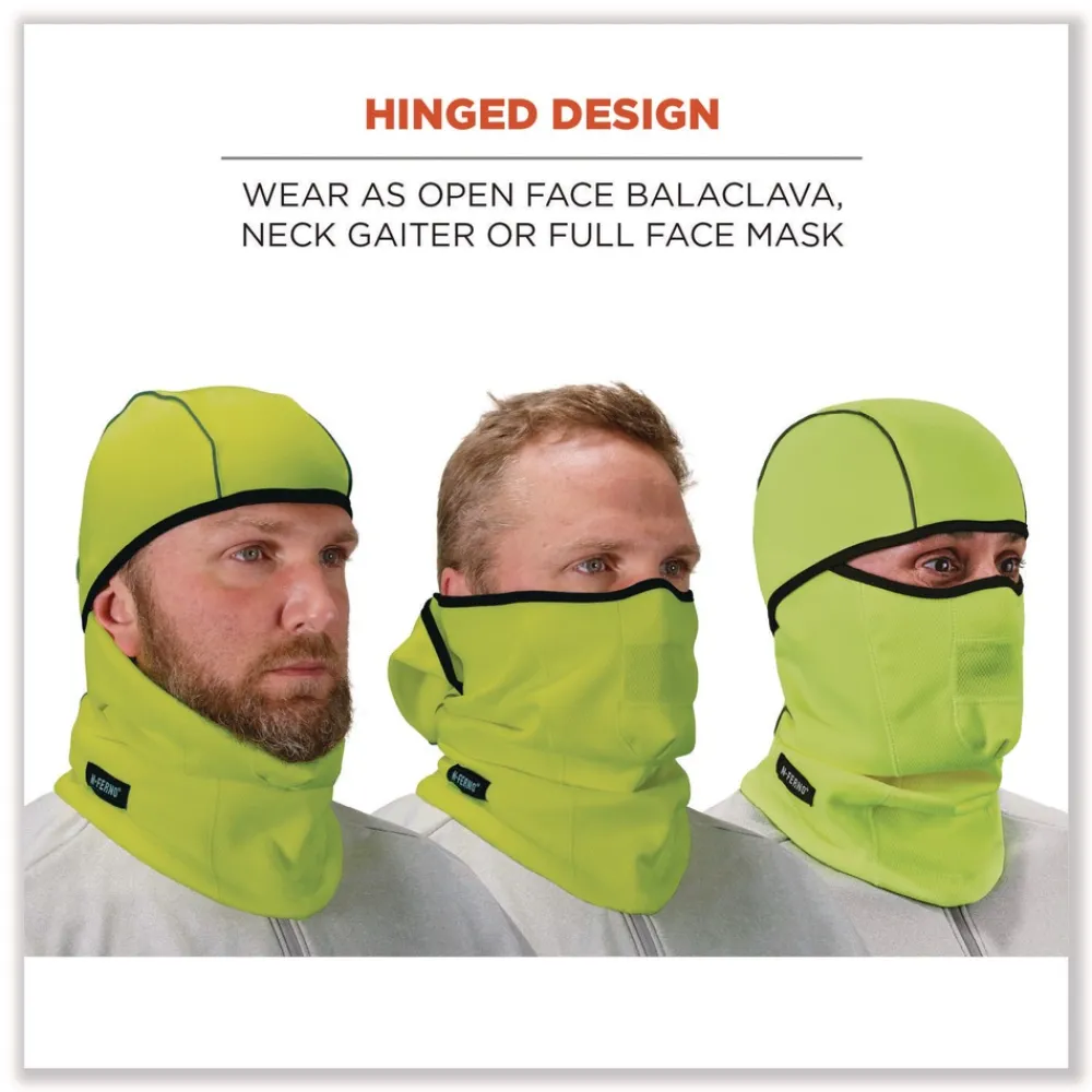 Outlet N-Ferno 6823 One Size Fits Most Fleece Hinged Balaclava Face Mask - Lime Masks