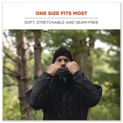 New N-Ferno 6491 One Size Fits Most Reversible Thermal Fleece plus Poly Multi-Band - Light Gray Fade Masks