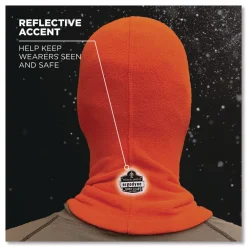 Outlet N-Ferno 6821 One Size Fits Most Fleece Balaclava Face Mask - Orange Masks
