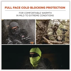 Clearance N-Ferno 6823 One Size Fits Most Fleece Hinged Balaclava Face Mask - Navy Masks