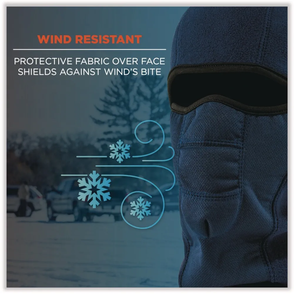 Clearance N-Ferno 6823 One Size Fits Most Fleece Hinged Balaclava Face Mask - Navy Masks