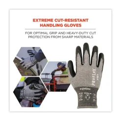 Hot ProFlex 7072 ANSI A7 Nitrile-Coated CR Gloves, Gray, X-Large, 12/Pairs/Pack Work Gloves
