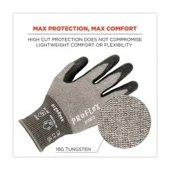 Clearance ProFlex 7072 ANSI A7 Nitrile-Coated CR Gloves, Gray, Large, 12 Pairs/Pack Work Gloves