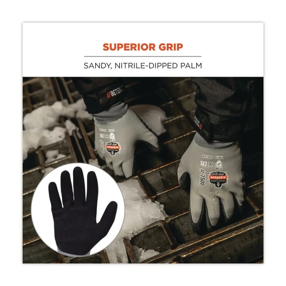 ProFlex 7501 Coated Waterproof Winter Gloves - Large Gray (1-Pair) Work Gloves