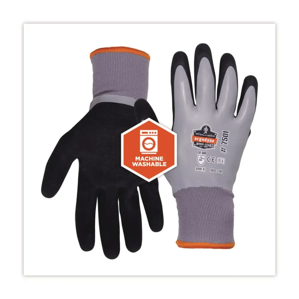 ProFlex 7501 Coated Waterproof Winter Gloves - Large Gray (1-Pair) Work Gloves