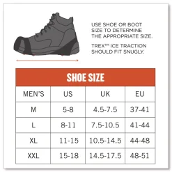 Clearance Trex 6300 One Piece Slip-on Ice Cleats - 2X-Large Black (1-Pair) Fall Protection