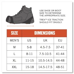 Clearance Trex 6300 One Piece Slip-on Ice Cleats - Medium Black (1-Pair) Fall Protection