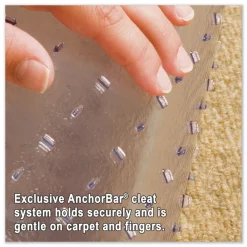 Hot 46 x 60 EverLife Moderate Use Rectangular Chair Mat for Low Pile Carpet - Clear Office Furniture & Lighting