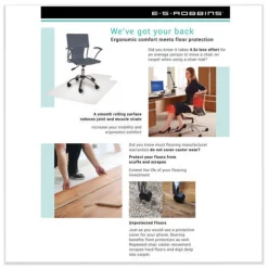 46 x 60 Natural Origins Chair Mat for Carpet - Clear Office Furniture & Lighting