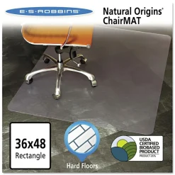 Best 36 x 48 Natural Origins Chair Mat for Hard Floors - Clear Office Furniture & Lighting