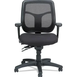 Discount 18.9 in. to 22.4 in. Seat Height Apollo Multi-Function Mesh Task Chair Supports Up to 250 lbs. - Silver Seat/Back, Black Base Office Furniture & Lighting